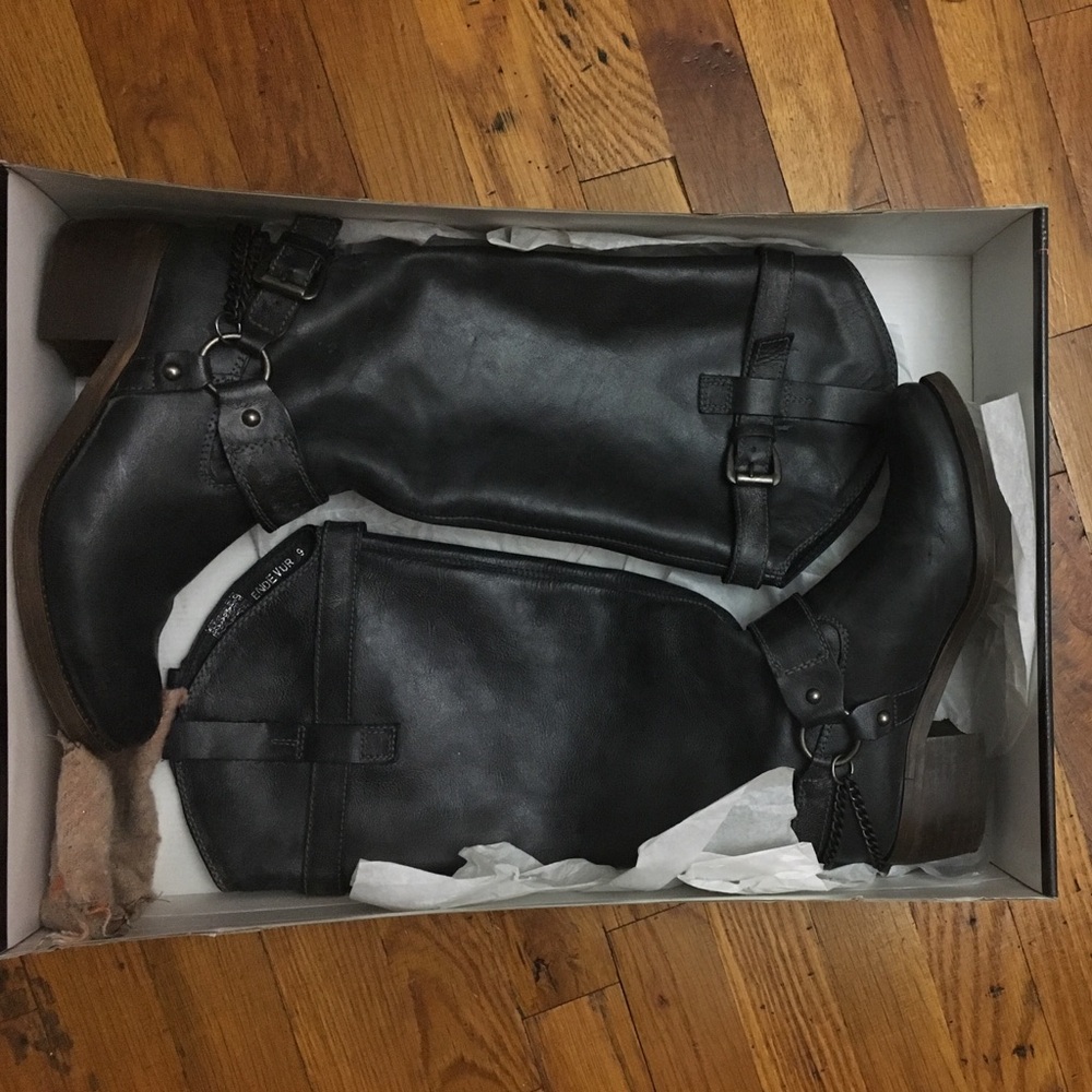 Steve Madden Knee High Black Boots size 9